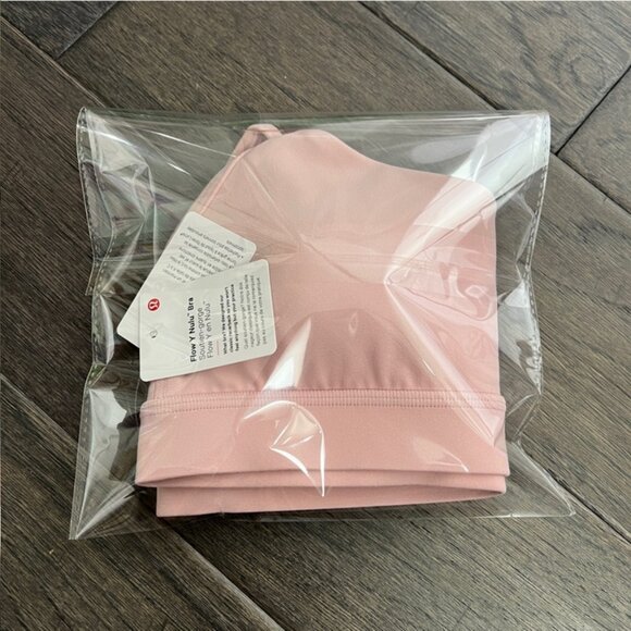 Lululemon NWT Flow Y Bra Nulu *Light Support, A–C Cups Pink Haze - Picture 10 of 10
